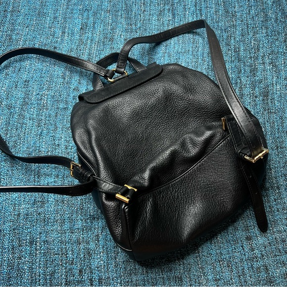 Michael Kors Raven Medium Pebbled Leather Backpack in Black - Picture 14 of 14